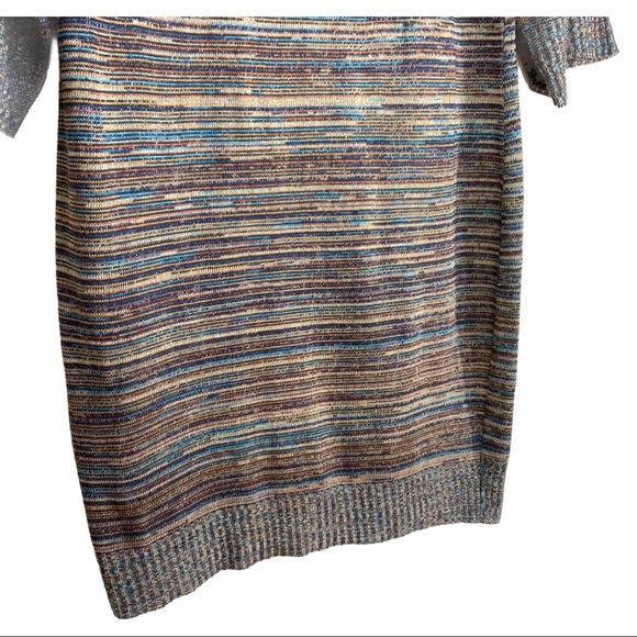 Sharagano long sleeve multicolored knit dress size 12 - Picture 5 of 5